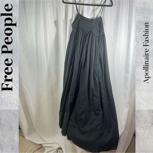 Free People Black Maxi Dress with Spaghetti Straps